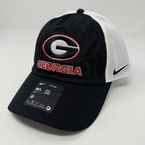 Nike Georgia Bulldogs Hat Adult M/L Black Adjustable Strapback Mesh Club Cap